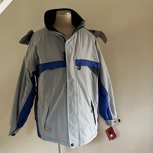 NWT!Turbine Boardwear Jacket Ski Snowboard Winter Coat Size XL Blue Gray Hoodie